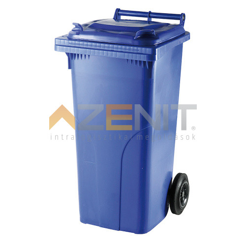 120 literes műanyag hulladékgyűjtő standard fedéllel kék színben